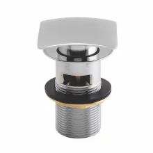 Scudo Square Chrome Dome Slotted Sprung Basin Waste