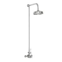 Scudo York Traditional Chrome Rigid Riser Shower Valve With Fixed Head