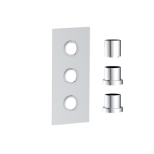 Scudo Chrome Triple Concealed Plate with Sleeves