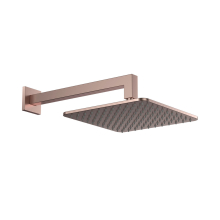 Scudo Square Brushed Bronze Shower Head and Arm