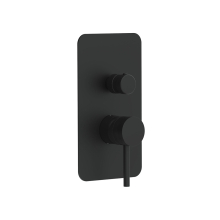Scudo Core Matt Black Concealed Manual Dual Outlet