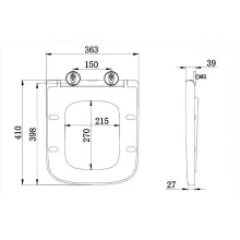 Scudo Slim Heavy Weight Soft Close Toilet Seat