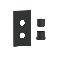 Scudo Matt Black Single Concealed Plate with Sleeves