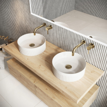 Scudo Shelph Matt White 800 x 500mm Shelf Including Wall Brackets
