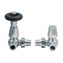 Scudo Traditional Angled Nickel Thermostatic Radiator Valves
