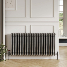Scudo 3 Column 600 x 643mm Raw Metal Horizontal Designer Radiator