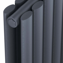 Scudo 3 Column 600 x 643mm Raw Metal Horizontal Designer Radiator