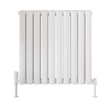 Scudo Apex 600 x 590mm White Horizontal Double Designer Radiator 