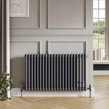 Scudo 2 Column 600 x 830mm Anthracite Horizontal Designer Radiator