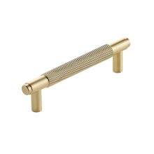 Scudo Knurled Brushed Brass 160mm Handle