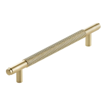 Scudo Knurled Brushed Brass 250mm Handle