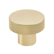 Scudo Knurled Brushed Brass Round Handle