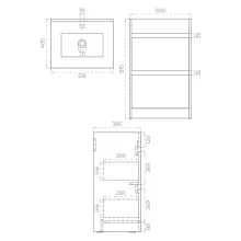 SELECT Source White 600mm Wall Hung Vanity Unit