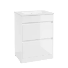 SELECT Source White 600mm Two Drawer Floor Standing Vanity Unit