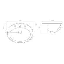 SELECT Strata White 530mm Corner Wall Hung Basin