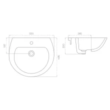 SELECT Strata 530mm Vanity Basin