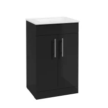 SELECT Strata Black 500mm Floor Standing Vanity Unit