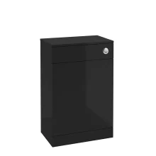 SELECT Strata Black 500mm WC Unit, Cistern and Chrome Flush Button
