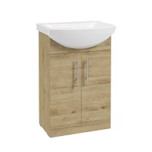 SELECT Strata Oak 550mm Floor Standing Vanity Unit and Basin