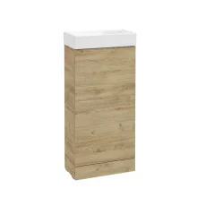 SELECT Strata Oak 860mm Cloakroom Basin Vanity Unit