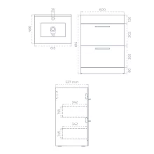 SELECT Strata White 860mm Cloakroom Basin Vanity Unit
