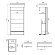 SELECT Strata White 500mm WC Unit, Cistern and Chrome Flush Button