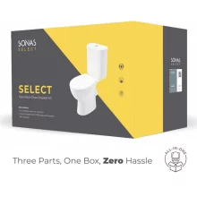 SELECT Eden Open Back Close Coupled Rimless WC