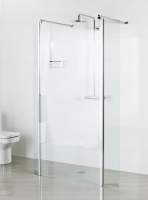 Sommer 600mm Black Wetroom Glass Panel