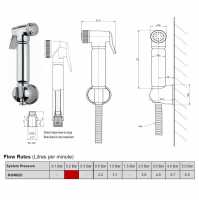 Scudo Chrome Douche Spay With Hose & Holder  - DOUCHE001