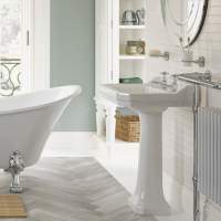 Bayswater Porchester 500mm 1 Tap Hole Basin & Full Pedestal