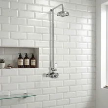 Lancia Core Matt Black Concealed Shower Valve Fixed Head and Handset NU-029