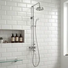 Lancia York Traditional Dual Head Thermostatic Shower Valve SHOWER006