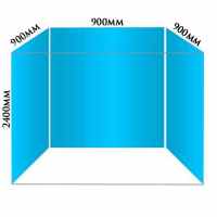 Showerwall Three Sided Kit up to 900 x 900 x 900mm