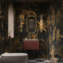 Tropical Palm Blossom Showerwall Acrylic Wall Panels