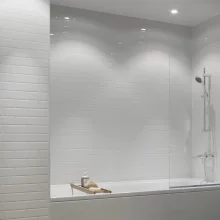 Lily White Showerwall Compact Tile Effect Wall Panel - 1220 x 2400mm