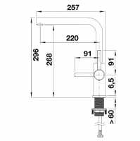 Blanco Linus S Chrome Kitchen Tap