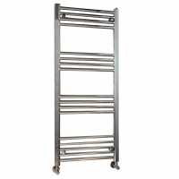 800 x 500 Chrome Towel Rail with FREE Valves - Scudo