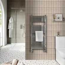 Lancia Strive 1600 x 600mm Chrome Towel Radiator