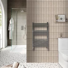 Lancia Simona 1200 x 500mm Designer Chrome Towel Rail