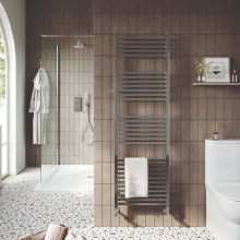 Scudo Simona 1200 x 500mm Designer Chrome Towel Rail