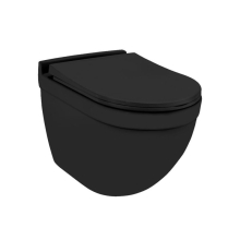 Jaquar Black Matt  Solo Wall Hung Toilet With Slim Cistern & Black Matt Accessories