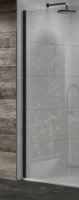 Sommer 760mm Wetroom Glass Panel Black Profile 