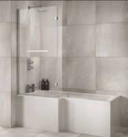 Complete P Shaped Shower Bath Suite