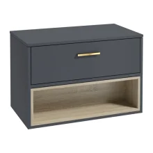 Sonas Malmo Wall Hung Sky Blue 800mm Single Drawer Vanity Unit