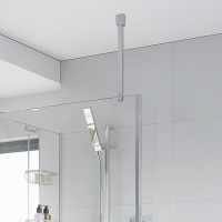 Roman Square Wetroom Glass Ceiling Support Bar For 6, 8 & 10mm Glass - LBBKC50SQ