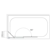 Kudos Inspire 4 Panel 6mm Folding Bath Shower Screen - 950 x 1500mm