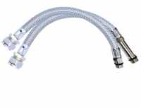 M10 x 15mm - 300mm - Braided Flexi Hose Tap Connector - Viva Sanitary