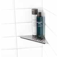 Genesis Black Stainless Steel Reversible Shower Shelf - Tile-able