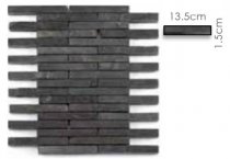 Abacus Direct Stone Pencil Anthracite Mosaic Tile - 305 x 305