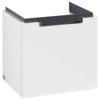 Royo Vitale 800mm 2 Drawer Wall Unit & Square Ceramic Basin in Gloss White